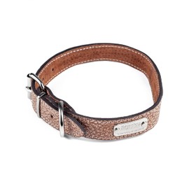 Mighty Paw Dog Lite Collar - Genuine Distressed Real Leather Collar - Modern Designer Look Buckle Collar - Strong Dog Collar - Ultimate Dog Comfort - Premium Dog Collar for All Dog Breeds (Lite Brown)