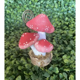 Mushroom Trio Hanging Ornament - 5” - New
