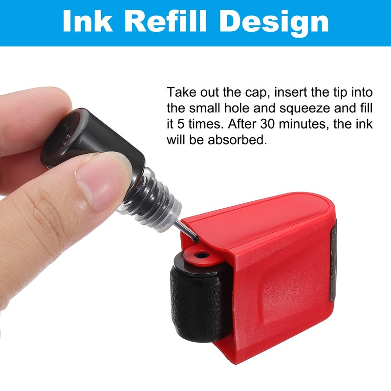 PATIKIL Identity Theft Anti-theft Roller Stamp 0.7" Confidential Roller Stamp