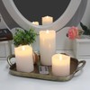 Stonebriar 3 Pack White Real Wax Assorted Size Flameless LED