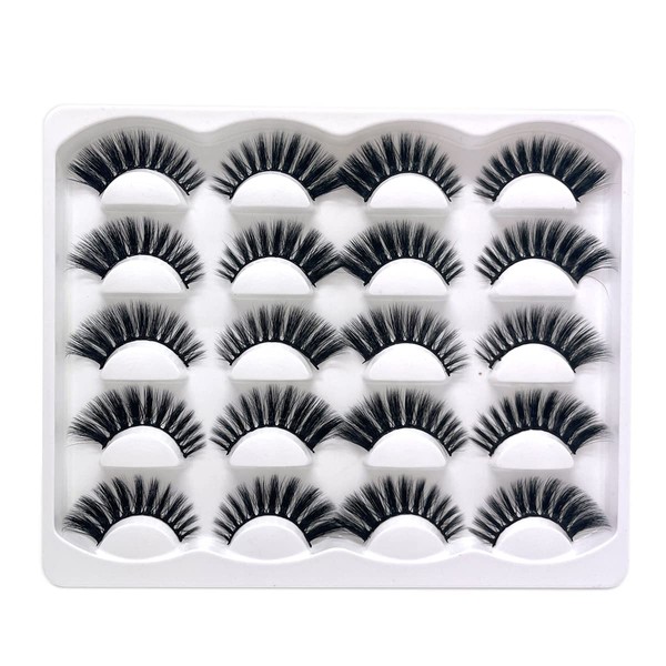 False Eyelashes 3D Faux Mink Lashes Pack Dramatic Fluffy Thick