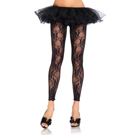 Leg Avenue, Damen Spitze Blumen ohne Fuß, Einheitsgröße, schwarz