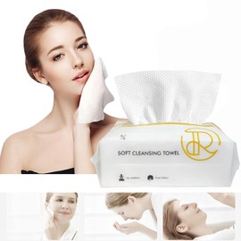 Toallas limpias, ultra suaves, extra gruesas, desechables de cara, tejido de algodón facial, toallas secas supersuaves para pieles sensibles (Súper Gruesos Paquete de 2)