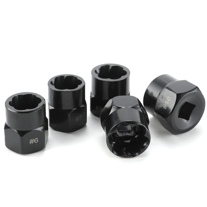 YWHWXB 11pcs Impact Bolt & Nut Remover Set with Solid