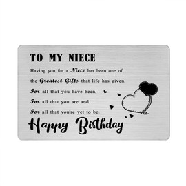 Richesele Niece Birthday Card - Happy Birthday to Niece - To My Niece Birthday Gifts - Birthday Bday Gifts for Niece