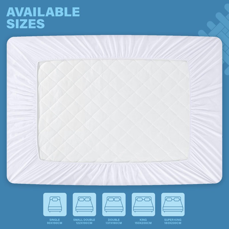 Acrali Home 100% Waterproof Cot Bed Mattress Protector with Extra