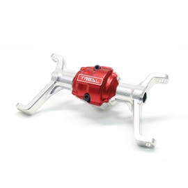 Treal Aluminum 7075 Front Axle Housing w C Hubs One Piece CNC Machined Upgrades for 1/18 Redcat Ascent 18 Crawler(Silver)