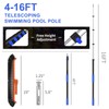 SKGPOLE 16FT Swimming Pool Pole with Brush, Upgraded Pool Pole