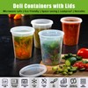 Xvvirnt 50 Pack Plastic Deli Containers with Lids,32 oz Food