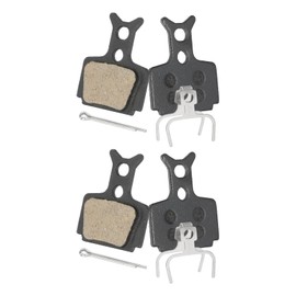 sourcing map 2set Disc Brake Pad 1.11" x 1.3" Semi-Metallic Bike Brake Pads with Spring and Pin for BB7 M355 M446 M640 Mountain Road Bikes, Black