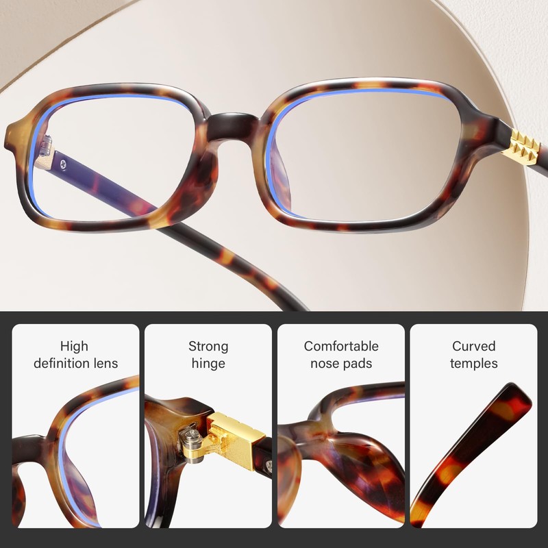 FURISHQI Retro Blue Light Blocking Glasses for Women Reduce Eye
