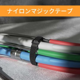 Velcro Cable Ties Fastening Belt [Set of 6 in 2 Sizes] with Buckles, Load Tightening Belt, Wire Organization, Hook & Loop Fastening Band, Reusable Velcro Band, For DIY, Commercial, Home, Industrial