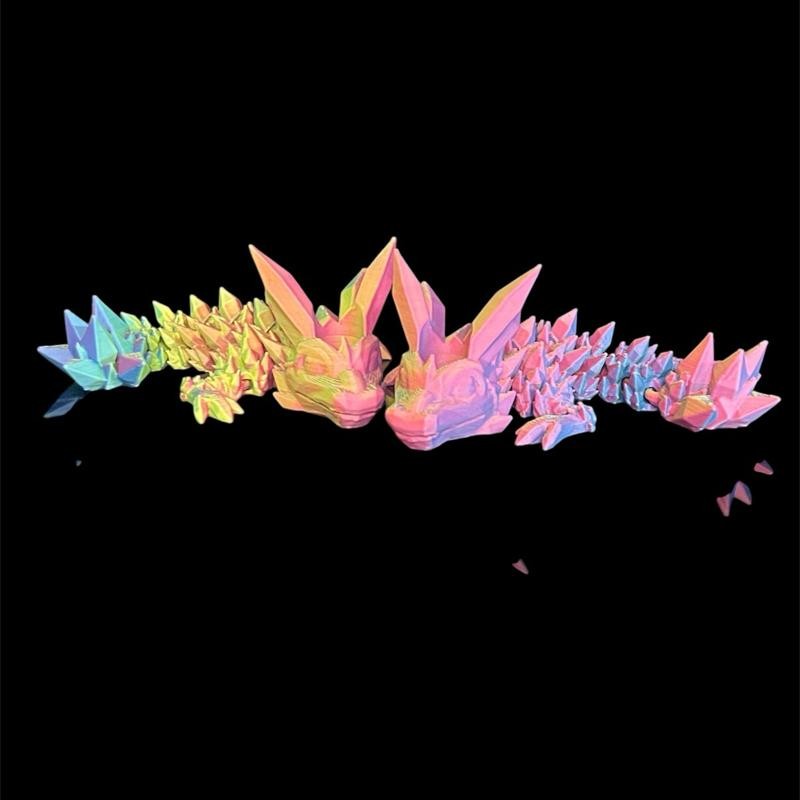 Tumbler Straw Buddy Dragon Guardian Straw Figurine 3D Printed:_Ice