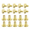 sourcing map 10Sets Brass Chicago Screw Fasteners, 8mm Concave Screw