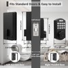 Tinewa Black Keyless Fingerprint Entry Door Lock, Electronic Password Keypad