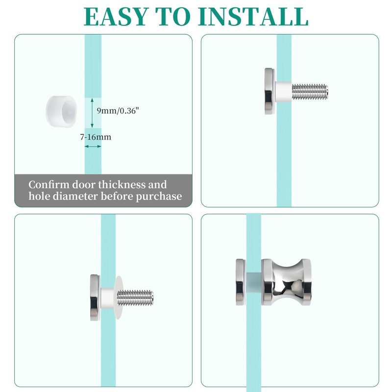 Alise Shower Glass Door Handle,Sliding Shower Doors Knob,One Sided Pull