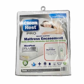 Cleanrest Clean Rest Pro Twin Box Spring Matress Encasement Waterproof Breathable New