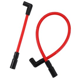 Hihaha 10.4mm 10mm Spark Plug Wire Kit for Harley Big Twin FXD Dyna Softail/Motorcycle Spark Plug Wires/Durable Silicone / 2pcs Red
