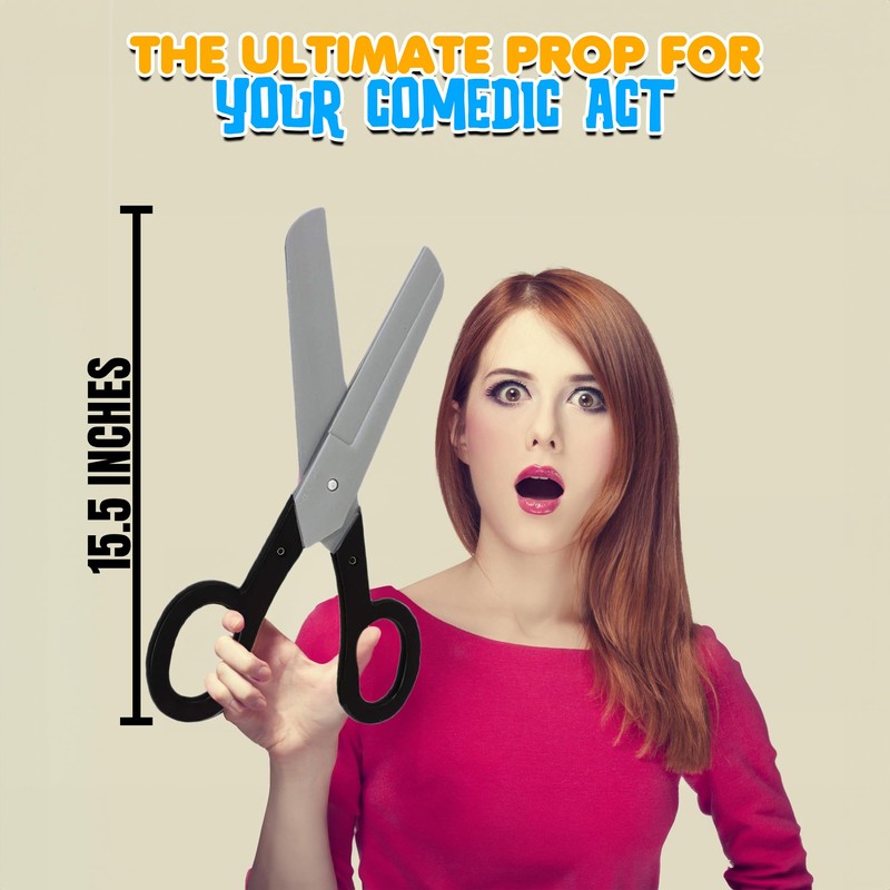 Giant Scissors | Oversized Plastic Scissors | Clown Scissor Prop