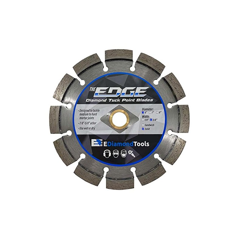 6" Diamond Tuck Point Blade for Mortar Joint Removal, Single