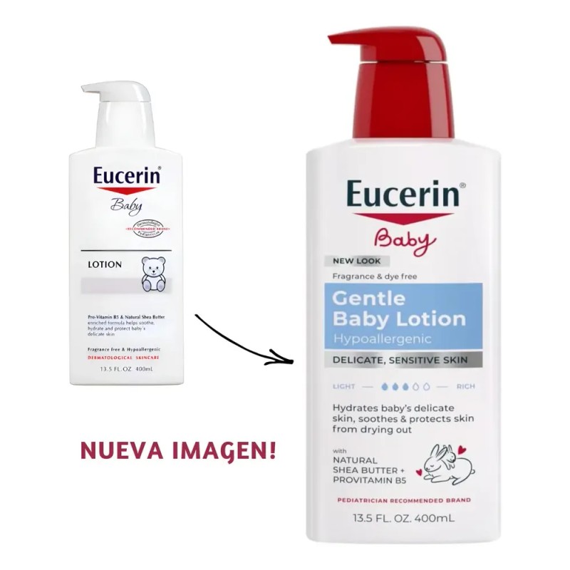 Eucerin Baby Loción Corporal 400 Ml | Hipoalergénica, Sin Fr