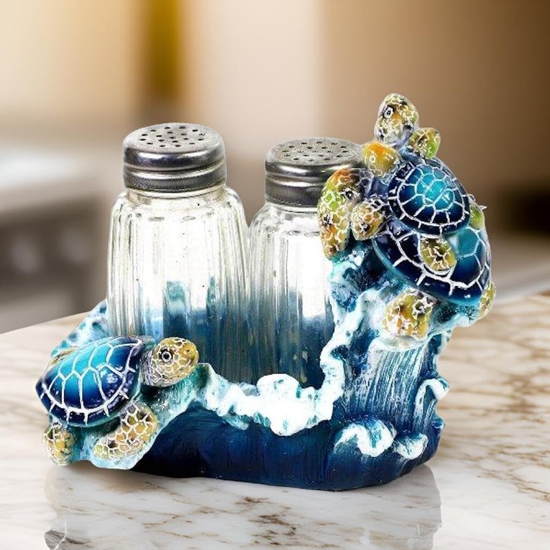 The Bridge Collection 4" Ocean Sea Turtles Salt and Pepper