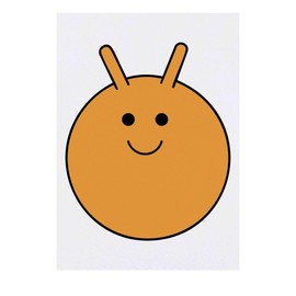 'Orange Space Hopper' Temporary Tattoo - Water Resistant, Skin-Safe, Non-Toxic Transfer (TO00085647)