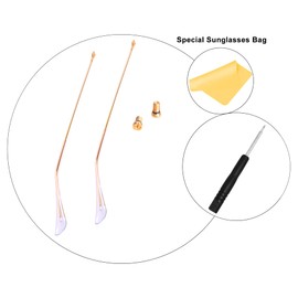 HiCycle2 Kit de reparación Aviator rb3025 3025, destornillador adicional/destornillador/bolsa de gafas de sol, oro