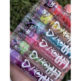 Glam Lux 57 Bundle Cute Kawaii Kuromi Mood Lip Oil, Glitter Color Changing Lip Stain Glittery Diamond Lips Gifts For Women, Teens, Girls Novelty, Party Favors Birthdays