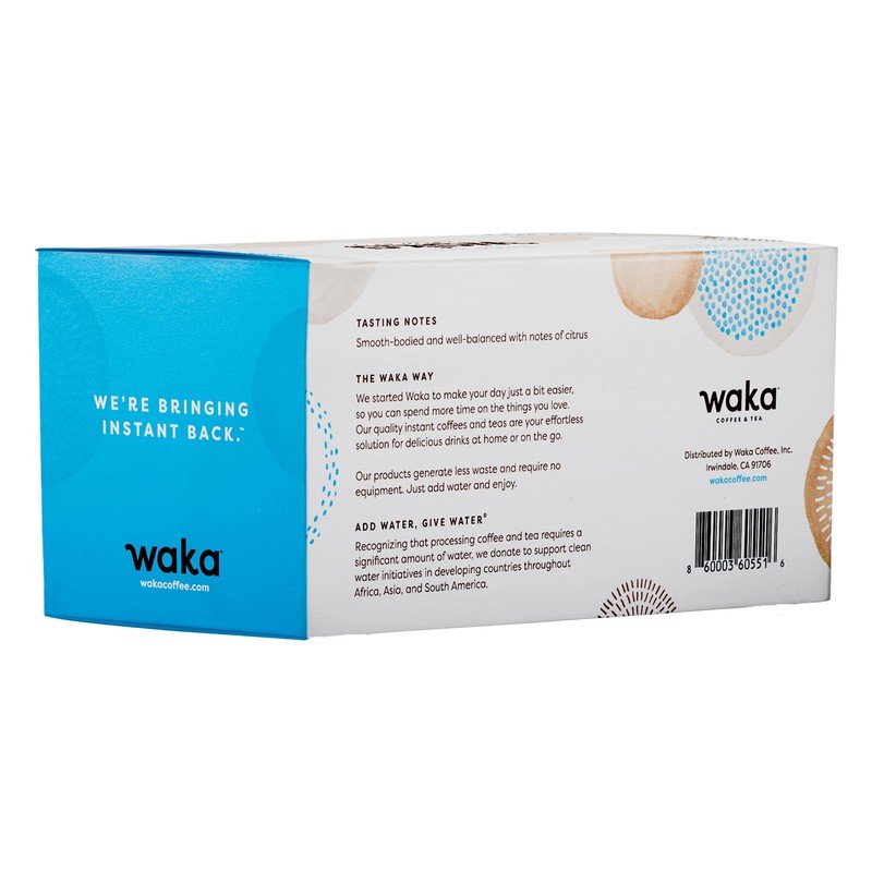 Waka Instant Coffee, Medium Roast - 100% Arabica Colombian Beans,