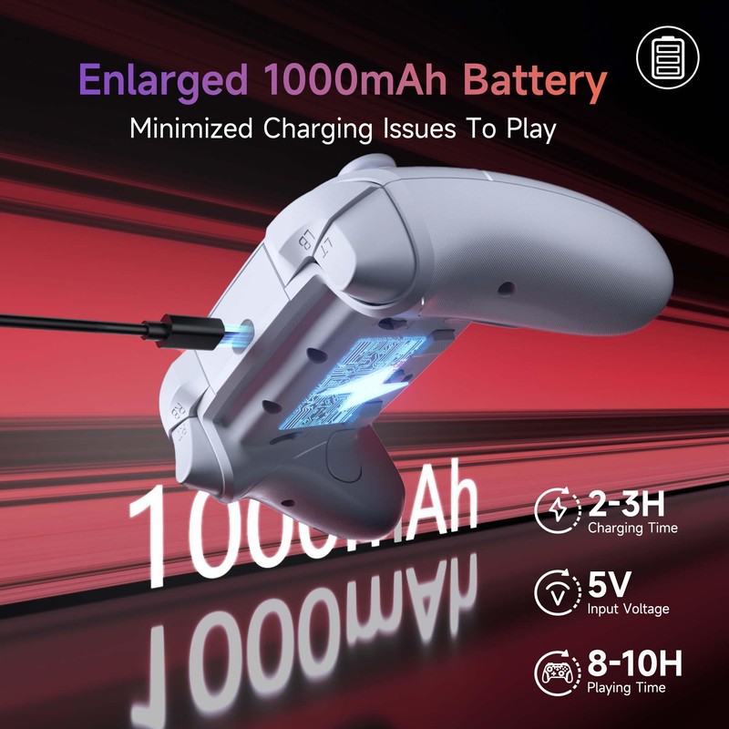 EasySMX X20 Game Controller - RGB Backlit, Dual Mechanical Triggers,