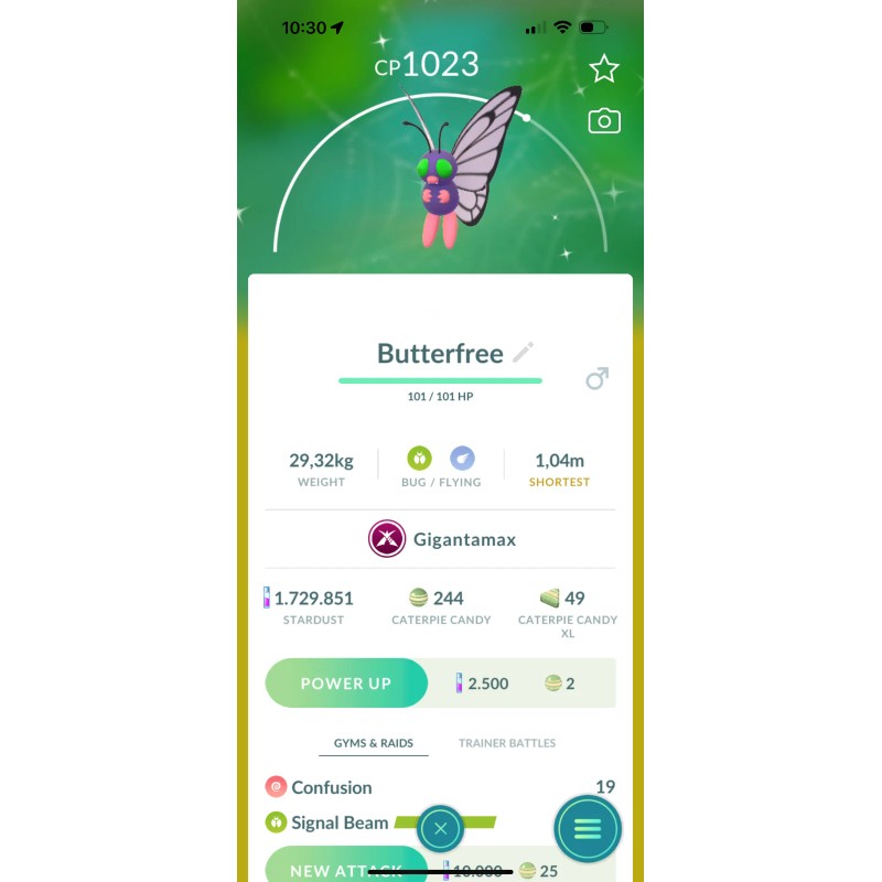 Shiny Butterfree Gigantamax - Tr-de 20k stardust