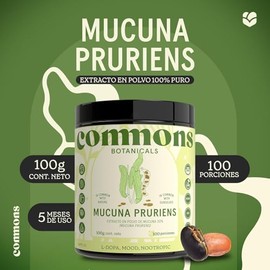 Hongos Adaptógenos - Frijol Mucuna - Extracto Puro en Polvo 100 gr - Suplemento Alimenticio Natural - Apoyo para el Estrés - 100% Orgánico