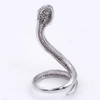 Lavencious Snake Adjustable Rings Design with AAA CZ Stones Statement