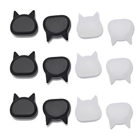 AB Max Glasses Ear Grips - Cute Cat Shape Eyeglasses Rings Silicone Holder Anti-Slip Hooks Safety Eyewear Retainer for Sunglasses Myopia or Presbyopia Glasses 6 Pairs