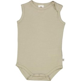 Müsli by Green Cotton Unisex Baby Woolly Silk Sleveless Body Base Layer, Soft green