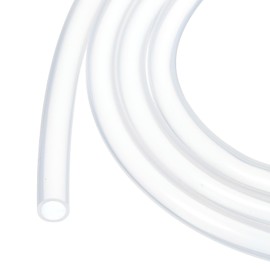 Rebower 6.6ft 1/4" ID x 5/16" OD Silicone Tubing Clear 6mm x 8mm Industrial Plastic Tubing Pure Silicone Hoses for Pump Siphoning Draining Irrigation Brewing