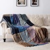 Edcooy Boho Throw Blanket, Chenille Jacquard Tassels Throw Blankets for