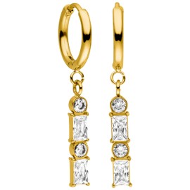 PURELEI® Powder Earrings - Women's Earrings Made of Durable Stainless Steel - Waterproof Earrings Women - 1.4 cm Diameter - Fashion Jewellery for Your Individual Look, Stainless steel 18 K