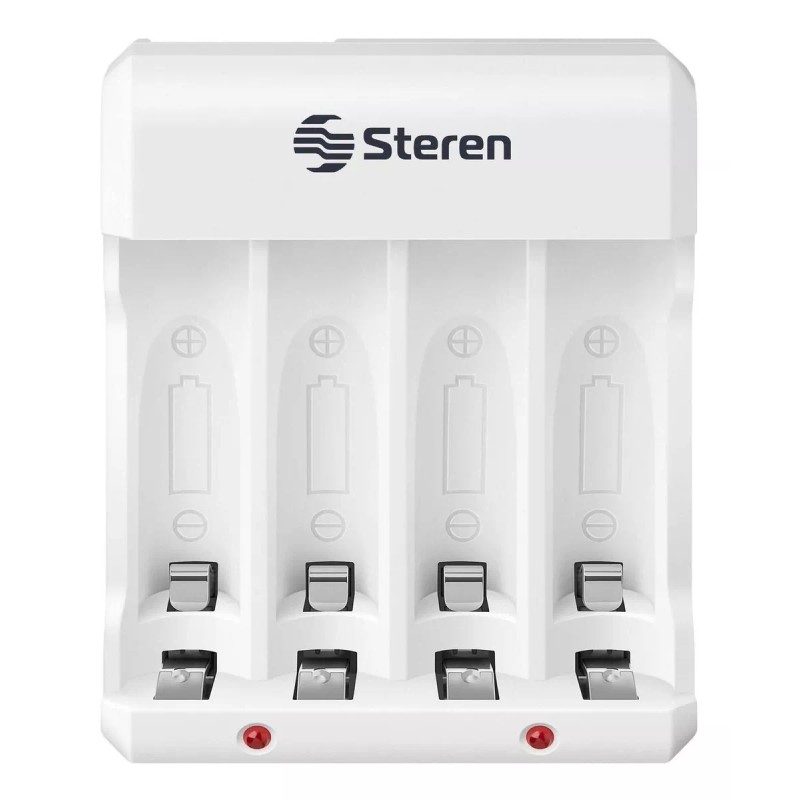 Steren Cargador De Pilas Aa Y Aaa. Incluye 4 Pilas