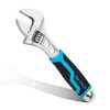 DURATECH 6 Inch Adjustable Wrench, 3-in-1 Spanner with Box End/Hex