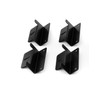 Solar Panel Mount Set of 4 in Black, High-Quality Z-Angle