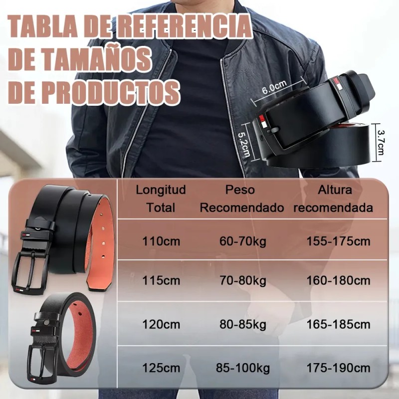 Cryzmitol 2pzs Cintos Hombre Cinturones De Piel Accesorios Para Hombre