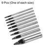 sourcing map 9pcs Oval Hole Punch Set 2mm Leather Hollow