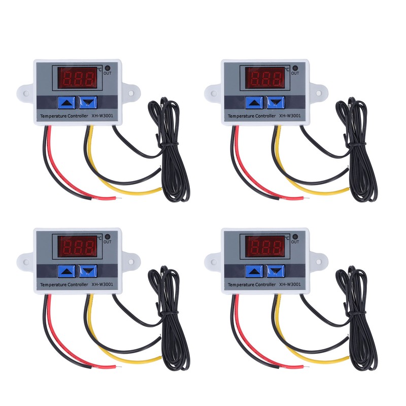 4Pcs Temperature Controller Digital Display Temp Regulator ‑50℃ to 110℃
