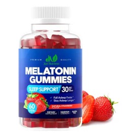 Gomitas de Melatonina Just Nutrients 30 mg para un Sueño Reparador - 60 Unidades Sabor Fresa                                                          