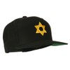 e4Hats.com Jewish Star Embroidered Prostyle Snapback Cap - Black OSFM