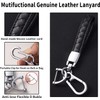 CHEZENHUI Compatible with Jeep Key Fob Cover with Leather Lanyard,