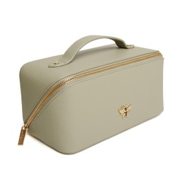 Alice Wheeler Bee Train Case Beauty Concertina Fold Out Organiser (Pistachio)