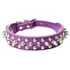 Aolove Mushrooms Spiked Rivet Studded Adjustable Pu Leather Pet Collars